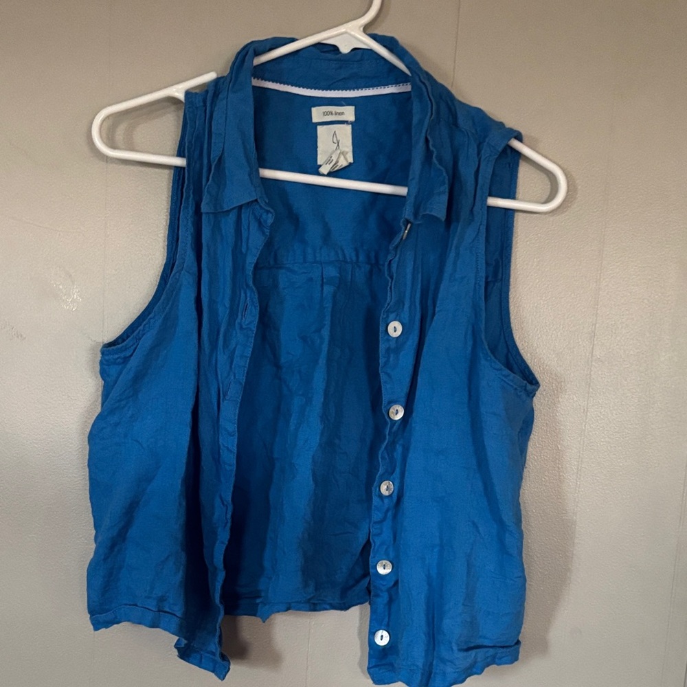 Joie Vibrant Blue Sleeveless Blouse
